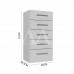 COMODA 5G RODIAL SAVANA BRANCO 1CO0522 COMODA 5G RODIAL SAVANA BRANCO 1CO0522