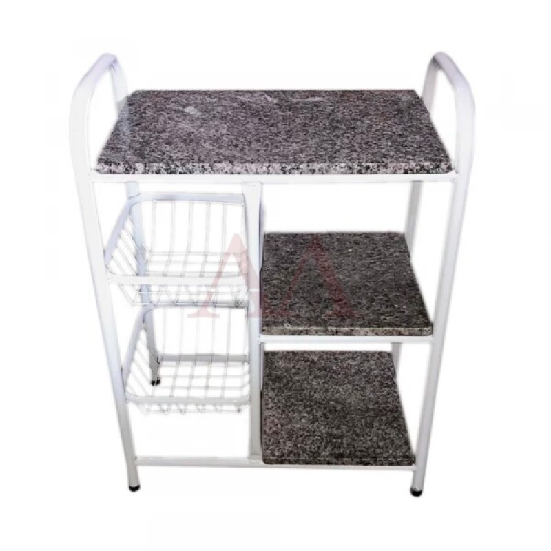 FRUTEIRA SERRA TUBOS P/ MICRO 90CM C/GRANITO 2 CESTAS BRANCO MARTELADO FRUTEIRA SERRA TUBOS P/ MICRO 90CM C/GRANITO 2 CESTAS BRANCO MARTELADO