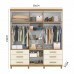 ROUPEIRO 11P. ABRIR 6G C/ ESPELHO ALBATROZ TRITON PLUS CINAMOMO/OFF WHITE