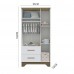 ROUPEIRO 3P. ABRIR 2G PEROBA POPY RETRO BRANCO BRILHO/AMENDOA