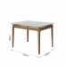 MESA IMCAL WIND 1.2 C/ VIDRO RETANGULAR OFF WHITE / CINAMOMO