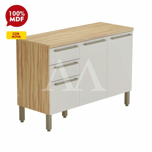 BALCAO RONIPA 3P 2G NAPOLI PRIME 120CM AMENDOA/OFF WHITE BALCAO RONIPA 3P 2G NAPOLI PRIME 120CM AMENDOA/OFF WHITE