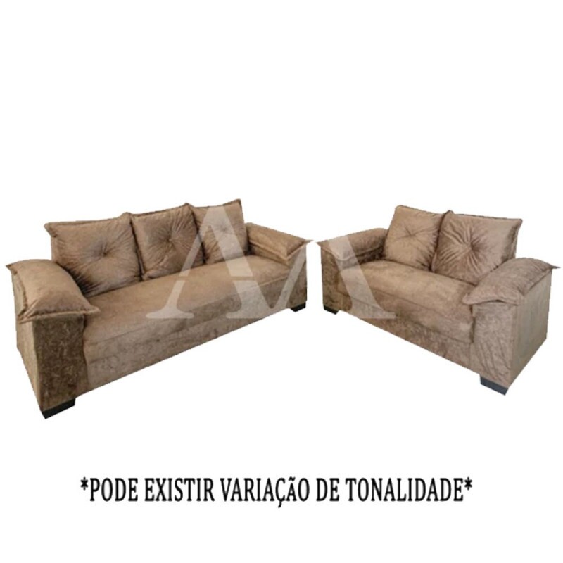 CJ ESTOFADO LIFESPUMA 2/3 LUGARES PAULINHA BEGE CJ ESTOFADO LIFESPUMA 2/3 LUGARES PAULINHA BEGE