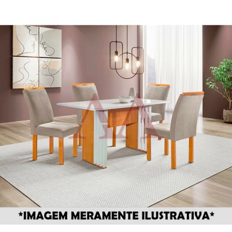 CJ MESA 4C CEL MOVEIS STAMBUL RETANGULAR 120X80 CAD.LONDRES PLUS CINAMO / OFF CJ MESA 4C CEL MOVEIS STAMBUL RETANGULAR 120X80 CAD.LONDRES PLUS CINAMO / OFF