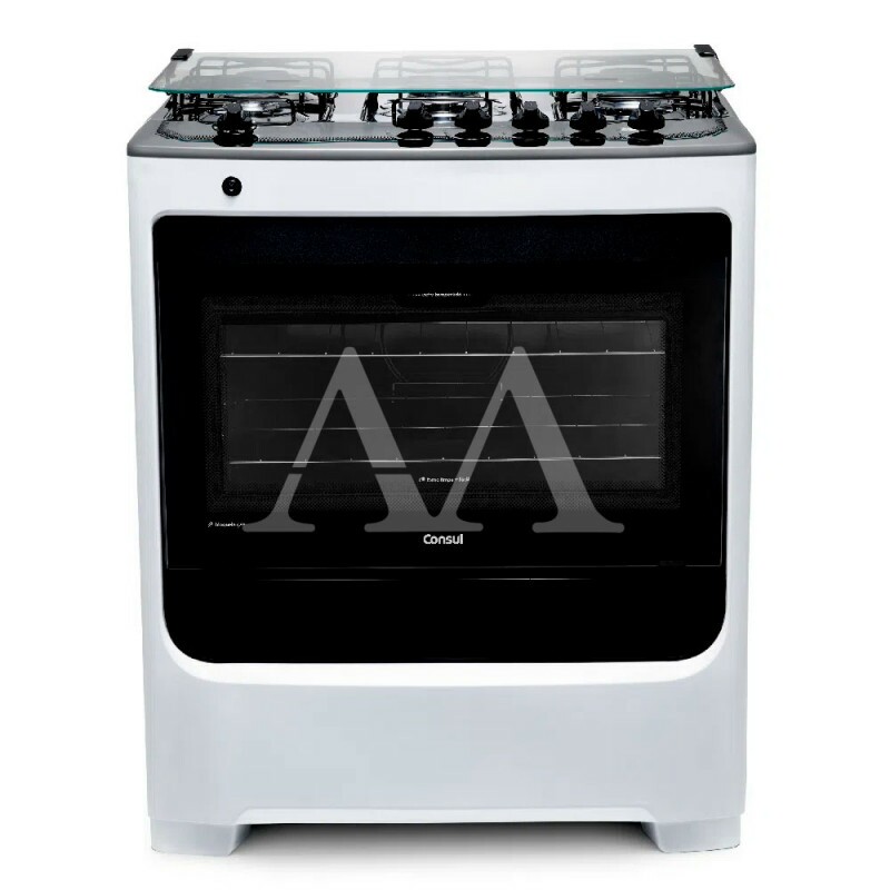 FOGAO 5B CONSUL CFS5NA MESA INOX BRANCO FOGAO 5B CONSUL CFS5NA MESA INOX BRANCO