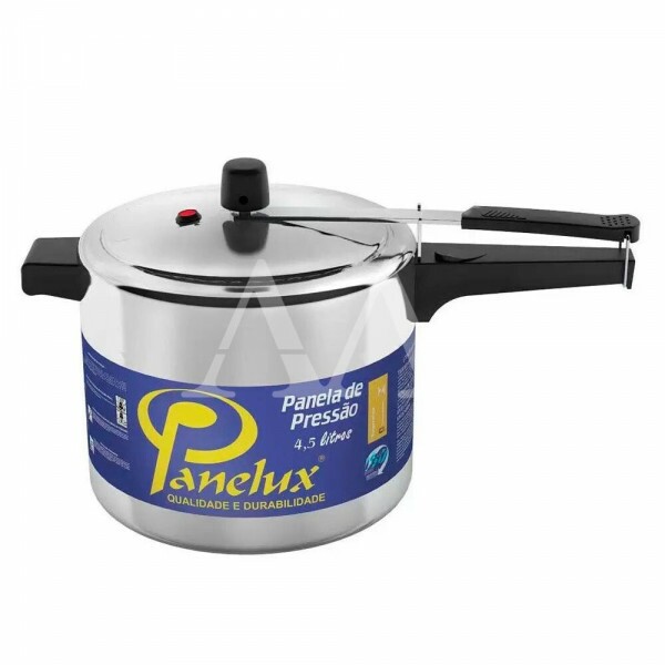 PANELA DE PRESSAO PANELUX 4,5L POLIDA ALUMINIO PANELA DE PRESSAO PANELUX 4,5L POLIDA ALUMINIO