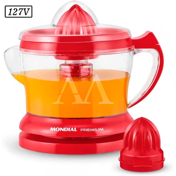 ESPREMEDOR DE FRUTAS MONDIAL PREMIUM E-23 127V VERMELHO ESPREMEDOR DE FRUTAS MONDIAL PREMIUM E-23 127V VERMELHO