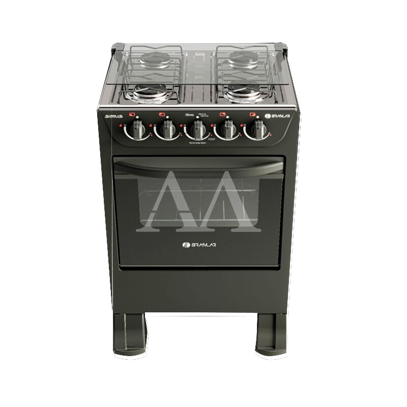 FOGAO 4B BRASLAR PISO NEW SIRIUS SIMPLES BLACK FOGAO 4B BRASLAR PISO NEW SIRIUS SIMPLES BLACK