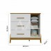 COMODA 3G 1P. ABRIR PEROBA GUTI RETRO BRANCO BRILHO/AMENDOA COMODA 3G 1P. ABRIR PEROBA GUTI RETRO BRANCO BRILHO/AMENDOA