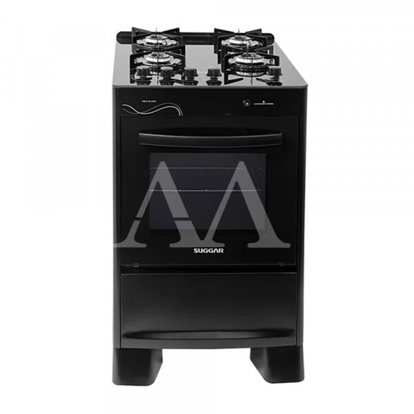 FOGAO 4B SUGGAR PISO NEO GLASS MESA VIDRO PRETO FOGAO 4B SUGGAR PISO NEO GLASS MESA VIDRO PRETO