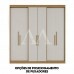 ROUPEIRO 6P. ABRIR 2G HERVAL PH1804 C/PES CARVALHO VERMONTT/OFF WHITE ROUPEIRO 6P. ABRIR 2G HERVAL PH1804 C/PES CARVALHO VERMONTT/OFF WHITE