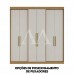ROUPEIRO 6P. ABRIR 2G HERVAL PH1804 C/PES CARVALHO VERMONTT/OFF WHITE ROUPEIRO 6P. ABRIR 2G HERVAL PH1804 C/PES CARVALHO VERMONTT/OFF WHITE