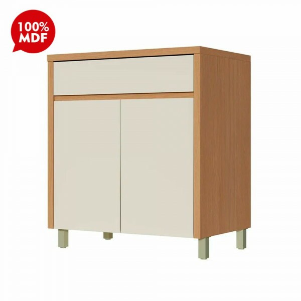 BALCAO NESHER 2P 1G CONDESSA 80CM CARVALHO/GREIGE 500970 BALCAO NESHER 2P 1G CONDESSA 80CM CARVALHO/GREIGE 500970