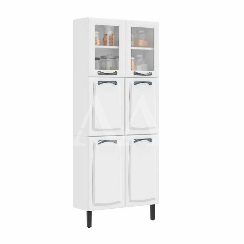 PANELEIRO ITATIAIA 6P. 2 C/ VIDRO NEW PREMIUM 80CM BRANCO 1882 PANELEIRO ITATIAIA 6P. 2 C/ VIDRO NEW PREMIUM 80CM BRANCO 1882