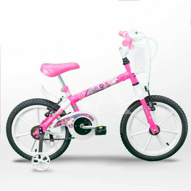 BICICLETA TK3 TRACK PINKY ARO 16 INFANTIL S/MARCHA ROSA/BRANCO BICICLETA TK3 TRACK PINKY ARO 16 INFANTIL S/MARCHA ROSA/BRANCO