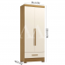 ROUPEIRO 2P. ABRIR 1G RODIAL SMART PLUS CINAMOMO/OFF WHITE 51GR2123S ROUPEIRO 2P. ABRIR 1G RODIAL SMART PLUS CINAMOMO/OFF WHITE 51GR2123S
