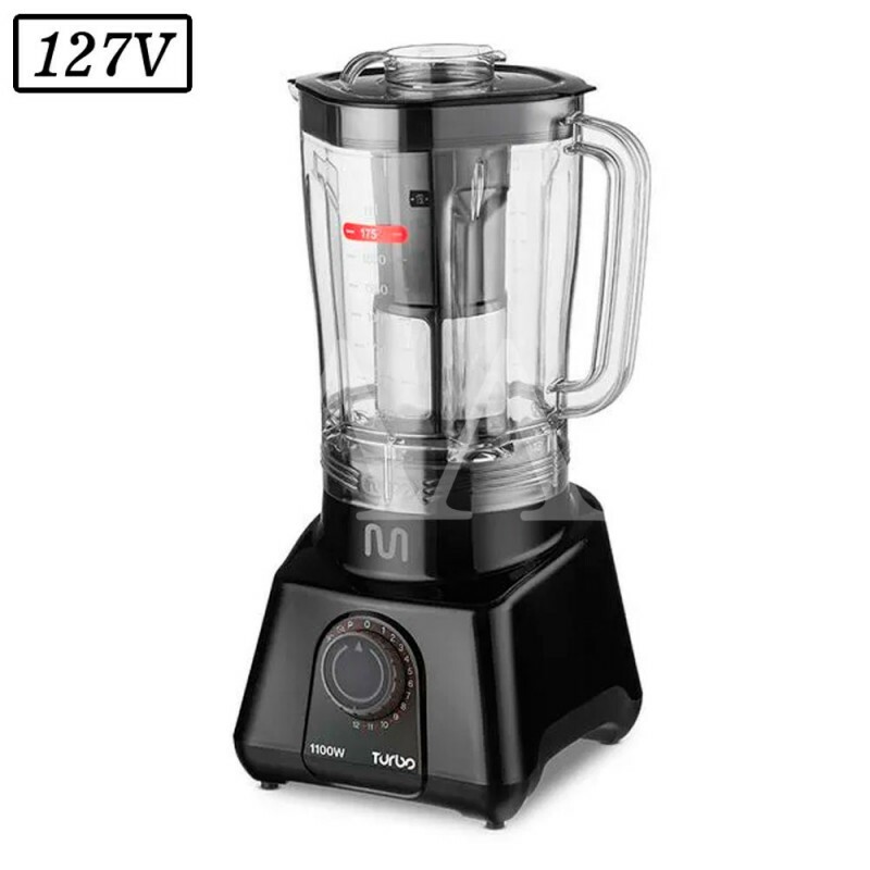 LIQUIDIFICADOR MULTILASER TURBO LQ1101 1100W 12 VEL 127V PRETO LIQUIDIFICADOR MULTILASER TURBO LQ1101 1100W 12 VEL 127V PRETO