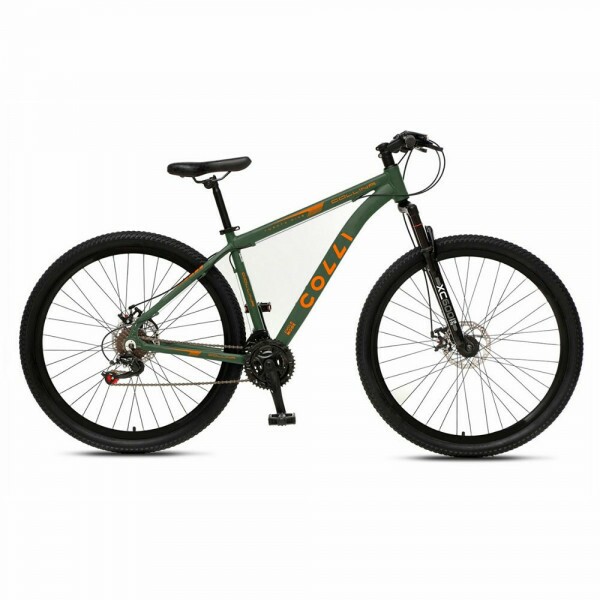 BICICLETA COLLI COLLINA ARO 29 C/MARCHA VERDE MILITAR C/LARANJA BICICLETA COLLI COLLINA ARO 29 C/MARCHA VERDE MILITAR C/LARANJA