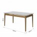 MESA IMCAL WIND 1.6 C/ VIDRO RETANGULAR OFF WHITE / CINAMOMO MESA IMCAL WIND 1.6 C/ VIDRO RETANGULAR OFF WHITE / CINAMOMO