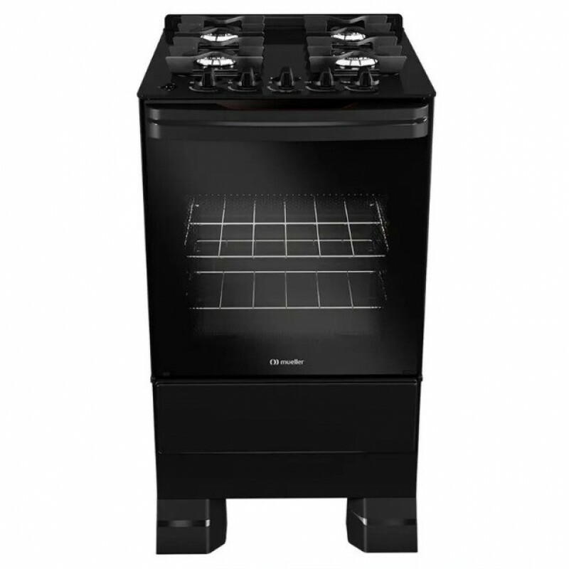 FOGAO 4B MUELLER MFV4BF MESA VIDRO PRETO FOSCO FOGAO 4B MUELLER MFV4BF MESA VIDRO PRETO FOSCO