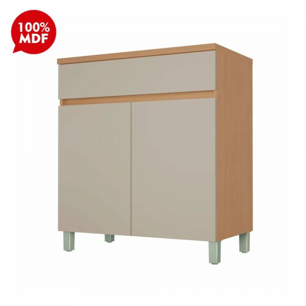 BALCAO NESHER 2P 1G REALEZA PREMIUM 80CM CARVALHO/GREIGE 501158 BALCAO NESHER 2P 1G REALEZA PREMIUM 80CM CARVALHO/GREIGE 501158