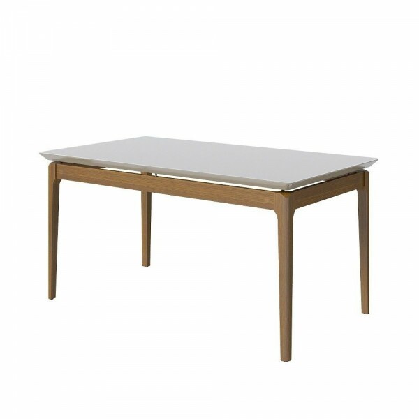 MESA IMCAL WIND 2.2 C/ VIDRO RETANGULAR OFF WHITE/CINAMOMO MESA IMCAL WIND 2.2 C/ VIDRO RETANGULAR OFF WHITE/CINAMOMO