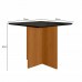 CJ MESA 4C POLIMAN HELO QUADRADA 90X90 C/VIDRO CAD LUARA FREIJO/PRETO/GRISS